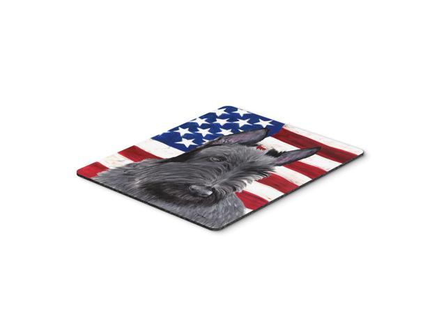 Caroline's Treasures Mouse/Hot Pad/Trivet USA American Flag with Scottish Terrier (SC9032MP)