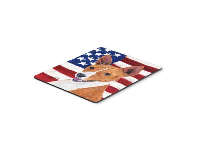 Caroline's Treasures Mouse/Hot Pad/Trivet USA American Flag with Basenji (SC9033MP)