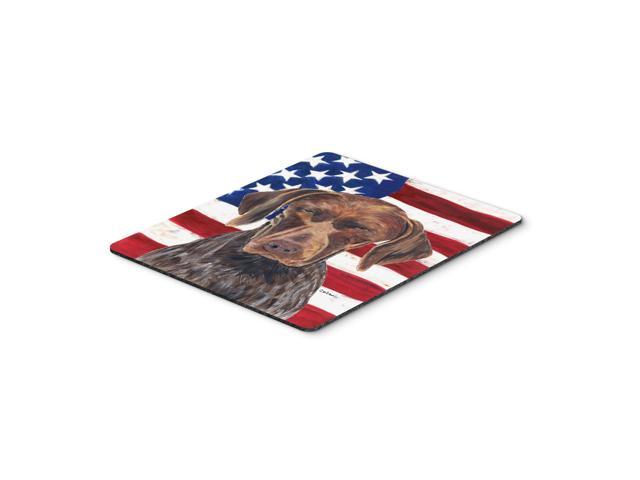 Caroline's Treasures Mouse/Hot Pad/Trivet USA American Flag with German Shorthaired Pointer (SC9034MP)
