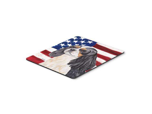 Caroline's Treasures Mouse/Hot Pad/Trivet USA American Flag with Cavalier Spaniel (SC9114MP)