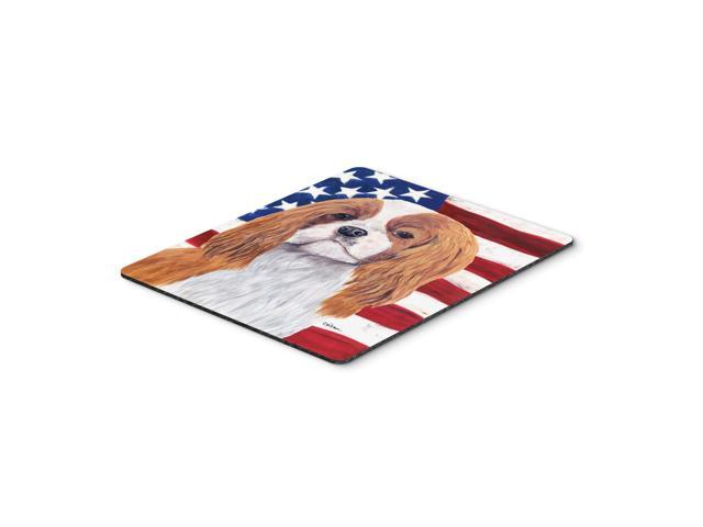 Caroline's Treasures Mouse/Hot Pad/Trivet USA American Flag with Cavalier Spaniel (SC9115MP)