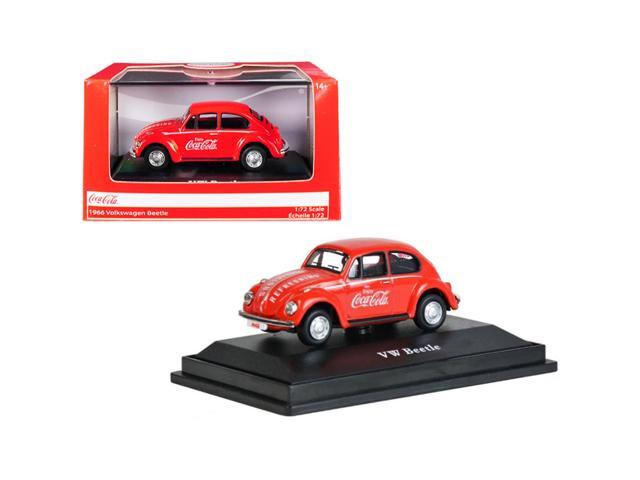 1966 Volkswagen Beetle 'Coca-Cola' Red 1/72 Diecast Model Car by Motorcity Classics