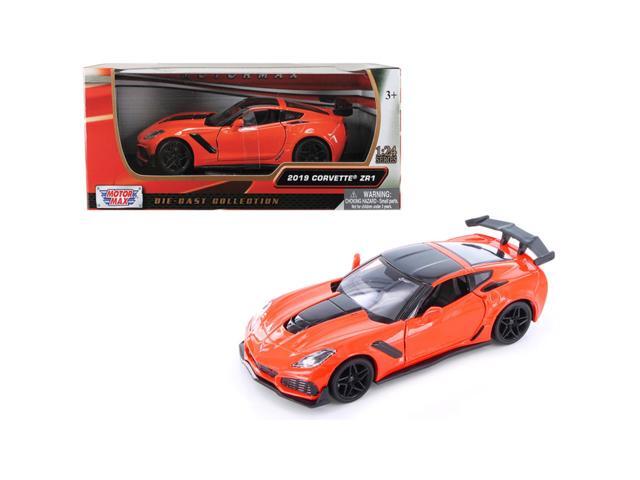 2019 Chevrolet Corvette C7 ZR1 White and Black with Red Interior 'History of Corvette' Series 1/24 Diecast Model Car by Motormax