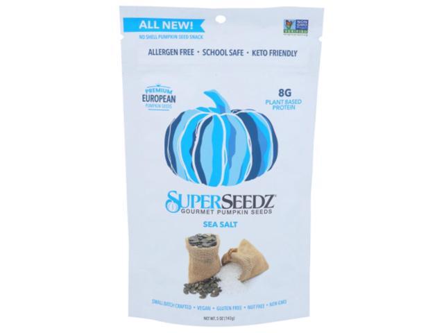 SUPER SEEDZ, GOURMET PUMPKIN SEEDS, SEA SALT