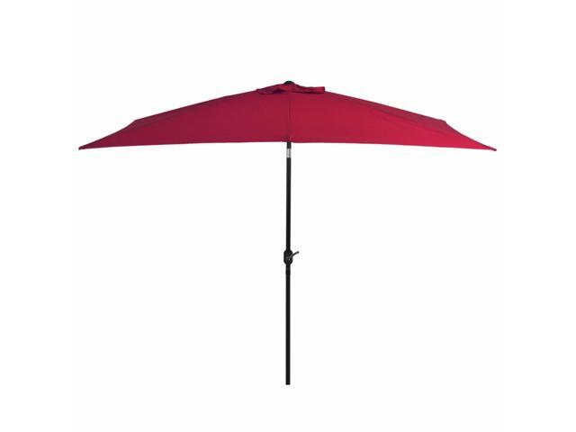 vidaXL Outdoor Parasol with Metal Pole 118'x78.7' Bordeaux Red
