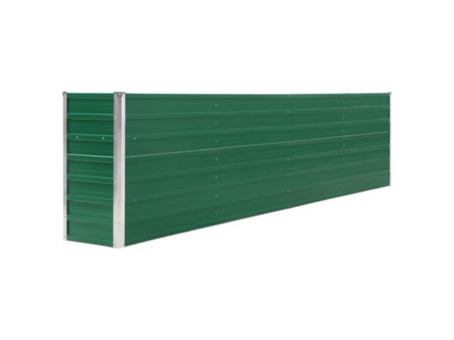 vidaXL Raised Garden Bed 126'x15.7'x30.3' Galvanised Steel Green