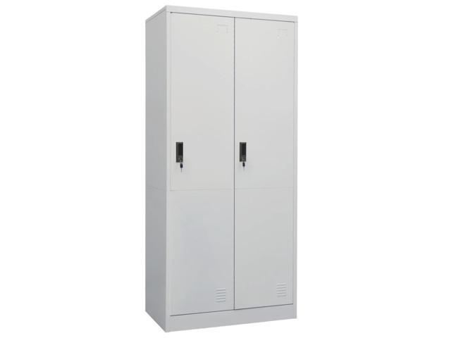 vidaXL Wardrobe Light Gray 31.5'x19.7'x70.9' Steel