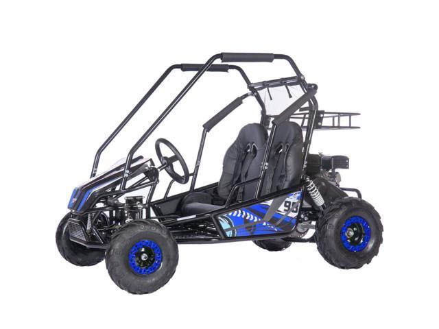 MotoTec Mud Monster XL 212cc 2 Seat Go Kart Full Suspension Blue