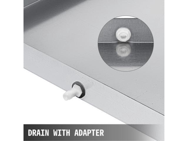 VEVOR 32x32 Washing Machine Pan 304 Stainless Steel Spill Washer Machine Tray Home