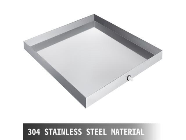 VEVOR 32x32 Washing Machine Pan 304 Stainless Steel Spill Washer Machine Tray Home