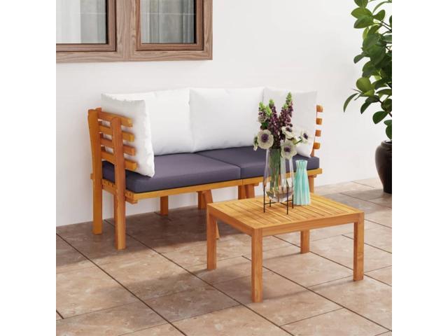 Photos - Sofa VidaXL 2-Seater Patio  with Cushions Solid Acacia Wood 316264 