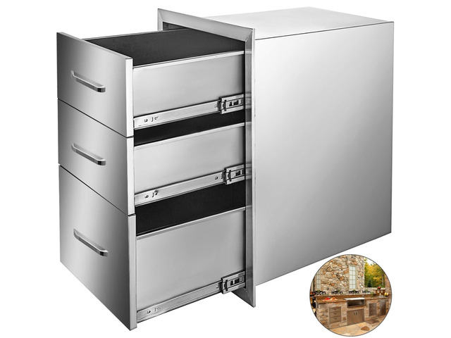 Usa Bbq Island / Outdoor Kitchen 18'x23' Stainless Steel Narrow Trash Drawer