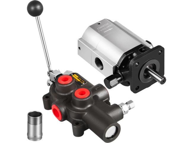 VEVOR Hydraulic Log Splitter Kit,16 Gpm 2 Stage Pump &25 Gpm Auto Control Detent Valve