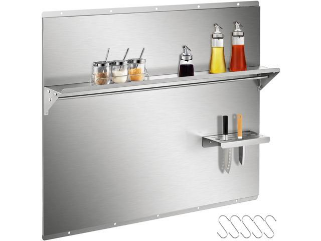 Vevor Range Backsplash With Shelf Stainless Steel Backsplash 29'x29' Wall Shield
