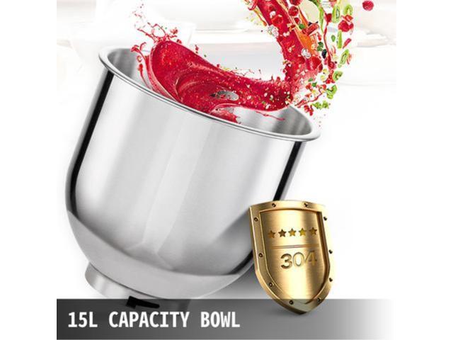 VEVOR Commercial Electric Food Mixer 15Qt Stand Machine Dough Mixer 3 Speed 600W