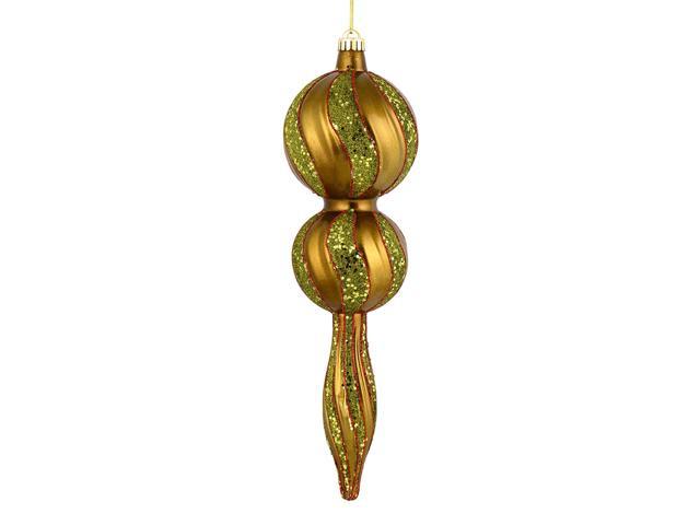 Photos - Other Jewellery Vickerman 16.5' Olive Candy Glitter Finial N186914D 