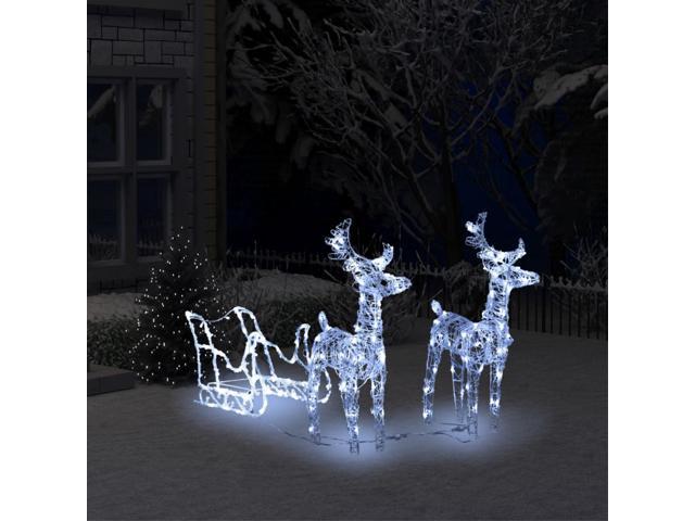 Photos - Display Cabinet / Bookcase VidaXL Reindeers & Sleigh Christmas Decoration 160 LEDs 51.2' Acrylic 2899 
