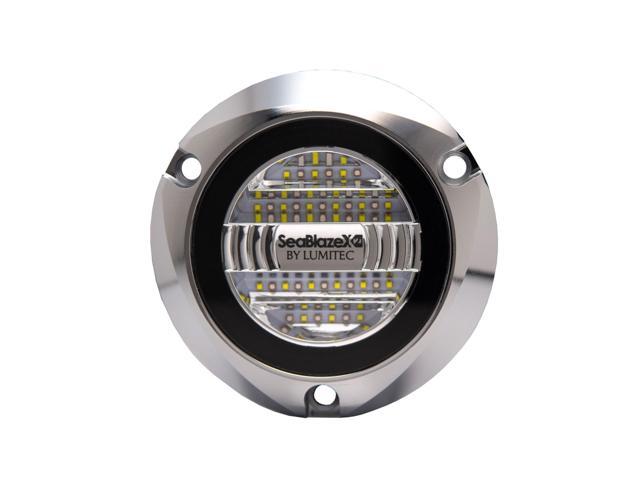 Lumitec Seablaze X2 Dual Color Blue/White LED Surface Mount Polished Housing 12/24v
