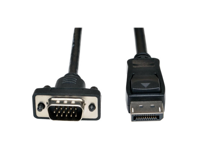 Tripp Lite P581-006-VGA-V2 6 ft. DisplayPort 1.2 to VGA Active Adapter Cable, DP with Latches to HD15 (M/M), 1920x1200/1080p