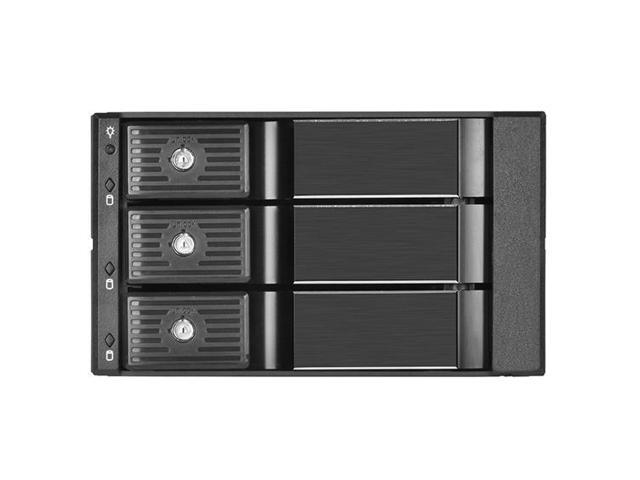 Two 5.25' device bay to three 3.5' SAS-12G / SATA 6Gbit/s trayless hot-swap cage