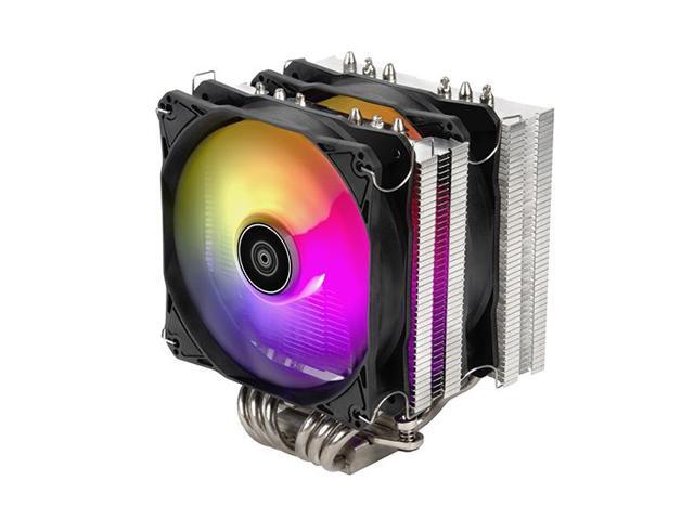 Dual tower CPU cooler with 6 heat-pipes and dual 120mm ARGB fans
