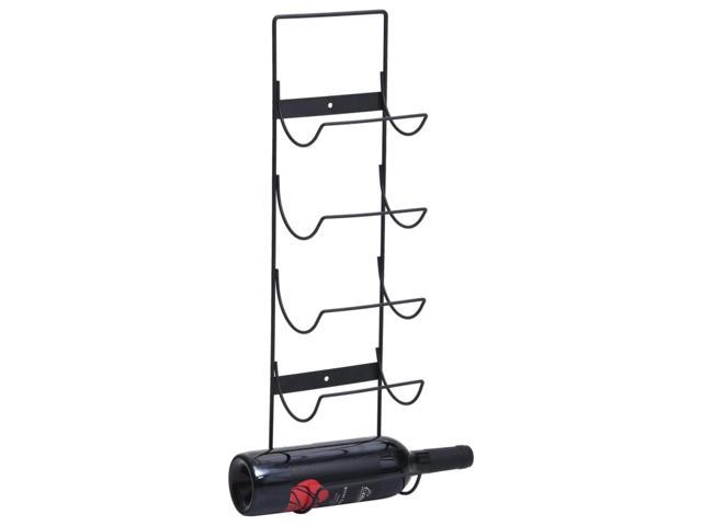 Photos - Display Cabinet / Bookcase VidaXL Wall Mounted Wine Rack for 5 Bottles Black Iron 325920 