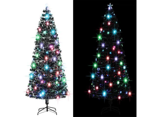 Photos - Display Cabinet / Bookcase VidaXL Christmas Tree with LEDs Green and White 8 ft Fiber Optic 329029 