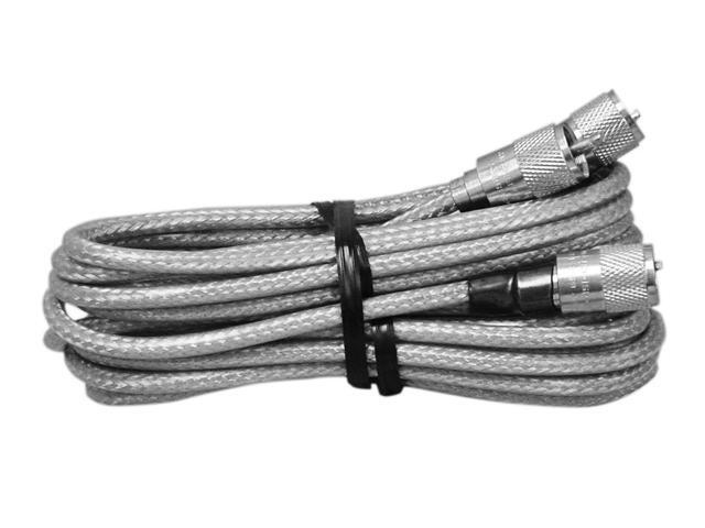 BARJAN 9 FOOT SUPER MINI 8 GRAY HIGH QUALITY BELDEN CO-PHASE COAXIAL CABLE WITH SOLDERED PL259 CONNECTORS.