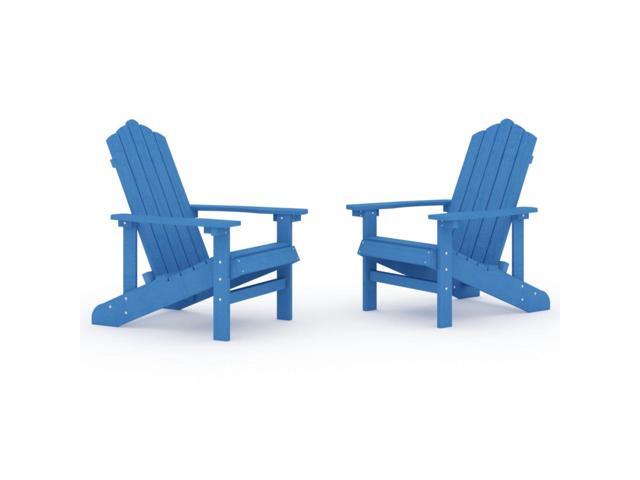 vidaXL Patio Adirondack Chairs 2 pcs HDPE Aqua Blue