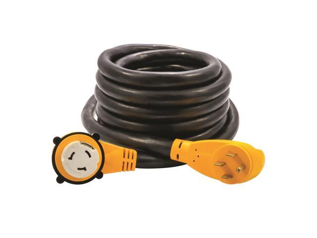 Camco 55574 50M - 50F Power Grip with 90 degree Locking Adapter - 25'