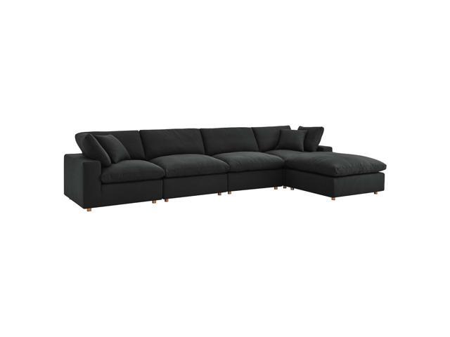 Commix Down Filled Overstuffed 5 Piece Sectional Sofa Set