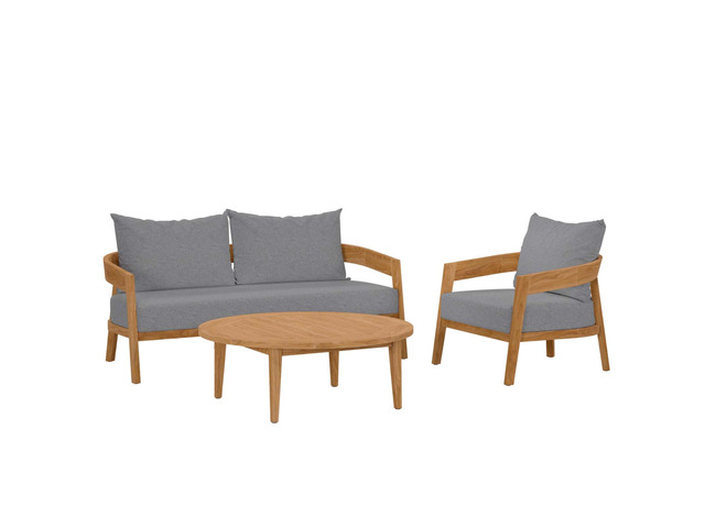 Brisbane 3-Piece Teak Wood Outdoor Patio Outdoor Patio Set