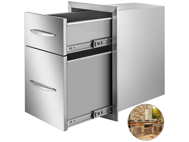 Bbq Island / Outdoor Kitchen Drawer 13x20.4' Stainless Steel Narrow Trash Drawer