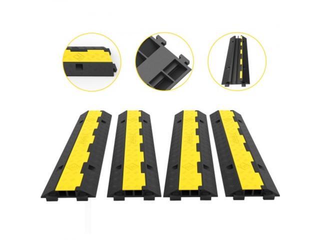 VEVOR Cable Protector Ramp, 4 Packs 2 Channels Speed Bump Hump, Rubber Modular Speed Bump Rated 11000 LBS Load Capacity, Protective Wire Cord Ramp... VEVOR Cable Protector Ramp, 4 Packs 2 Channels Speed Bump Hump, Rubber Modular Speed Bump Rated 11000 LBS Load Capacity, Protective Wire Cord Ramp...