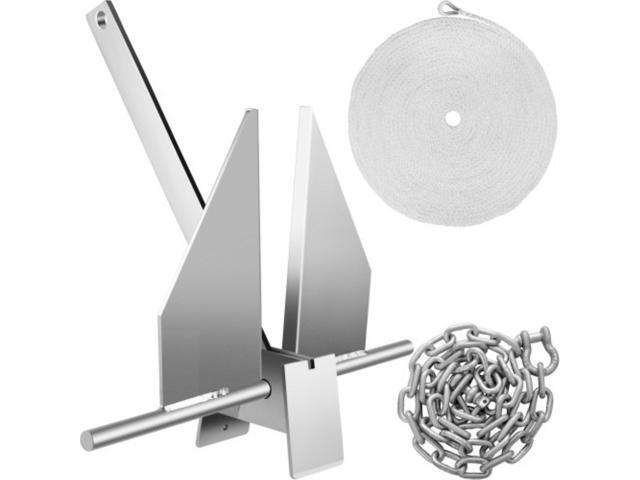 VEVOR Boat Anchor Kit 13 lb Fluke Style Anchor, Hot Dipped Galvanized Steel Fluke Anchor, Marine Anchor with Anchor, Rope, Shackles, Chain for Boat...