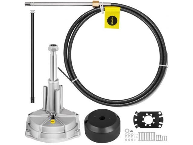 VEVOR Boat Steering Cable 14' Outboard Rotary Steering Kit 14 Feet Boat Rotary Steering Kit for Boats