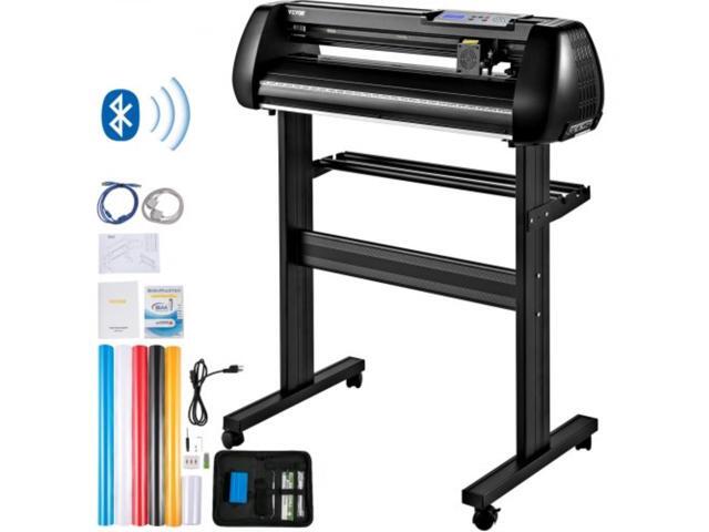 Vinyl Cutter Machine, 34in Offline Bluetooth Cutting Plotter Machine, 400in/10m Steel Roller Shaft Adjustable Speed Force, SignMaster Software Tool...