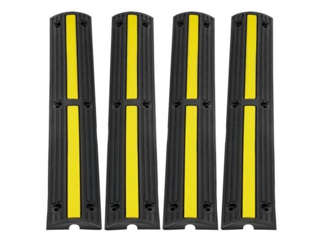 VEVOR 4 PCs 39'' Cable Protector Ramp 18000 lbs Speed Bump Floor Cable Protector