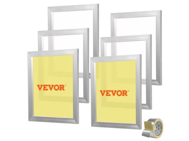 Screen Printing Kit, 6 Pieces Aluminum Silk Screen Printing Frames, 16x20inch Silk Screen Printing Frame with 110 Count Mesh, High Tension Nylon...