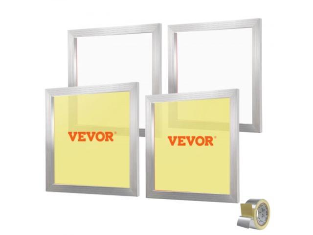 VEVOR Screen Printing Kit, 4 Pieces Aluminum Silk Screen Printing Frames, 20x20inch Silk Screen Printing Frame with 110 Count Mesh, High Tension.