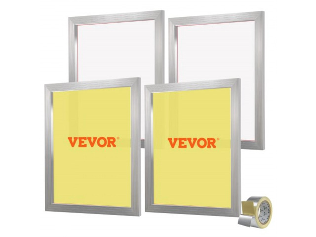Screen Printing Kit, 4 Pieces Aluminum Silk Screen Printing Frames, 20x24inch Silk Screen Printing Frame with 355 Count Mesh, High Tension Nylon...