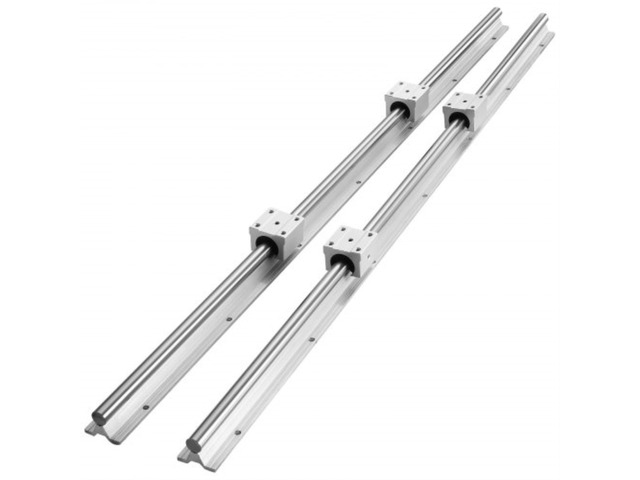 VEVOR Linear Guide Rail Set, SBR20 1200mm, 2 PCS 47.2 in/1200 mm SBR20 Guide Rails and 4 PCS SBR20UU Slide Blocks, Linear Rails and Bearings Kit...
