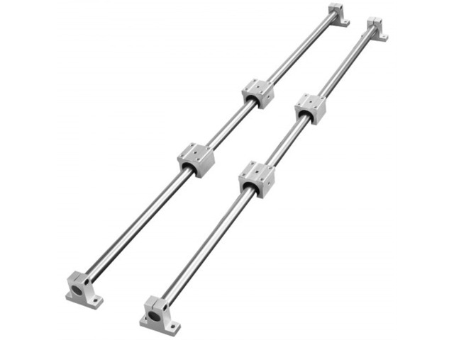 VEVOR Linear Guide Rail Set, SBR25 1200mm, 2 PCS 47.2 in/1200 mm SBR25 Guide Rails and 4 PCS SBR25UU Slide Blocks, Linear Rails and Bearings Kit...