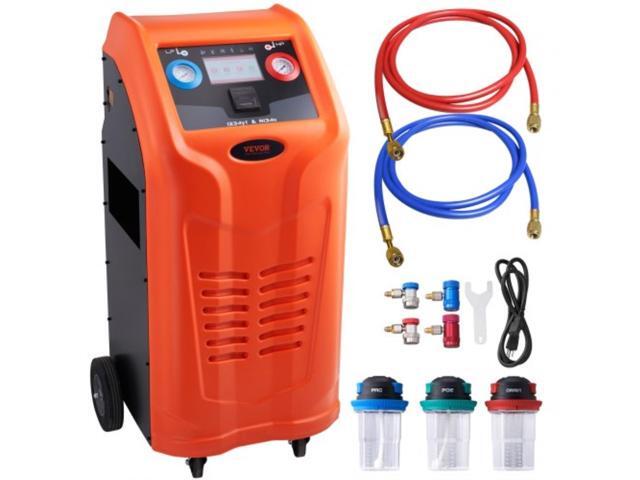 VEVOR Fully Automatic Refrigerant Recovery Machine - Dual Cylinder AC Recovery Machine Kit Built in Compressor/Electronic Scale/Filter/ Recovery...