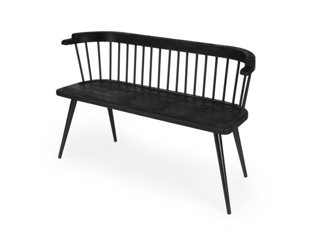 Butler Specialty Company Tempe Mango Wood Spindle Back 51.25'W Bench, Black