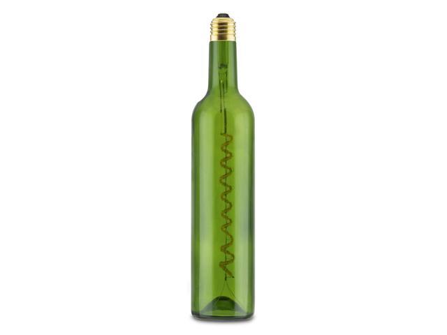 Segula LED Wine Bulb 12W, Wine Bottle, Dimmable, Curved Filament (Green)