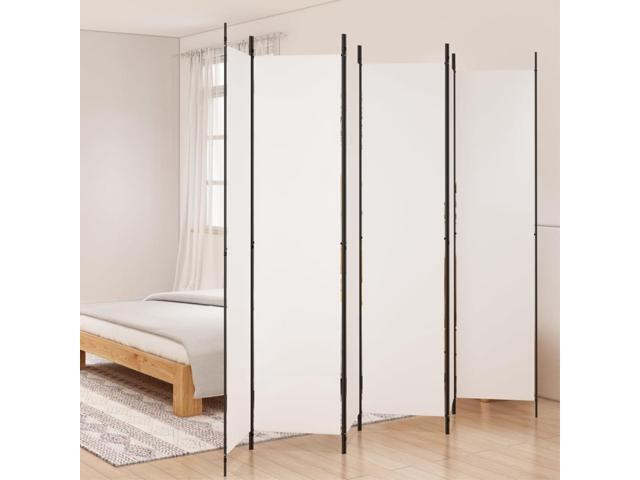 vidaXL 6-Panel Room Divider White 118.1'x86.6' Fabric