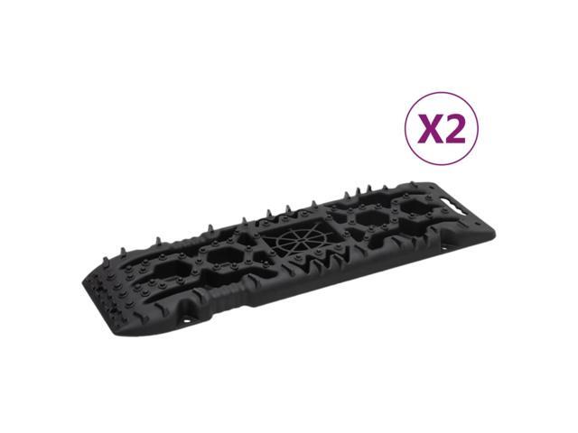 vidaXL Traction Boards 2 pcs Black 42.1'x12.2'x2.8' Nylon