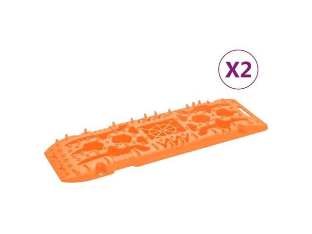vidaXL Traction Boards 2 pcs Orange 42.1'x12.2'x2.8' Nylon