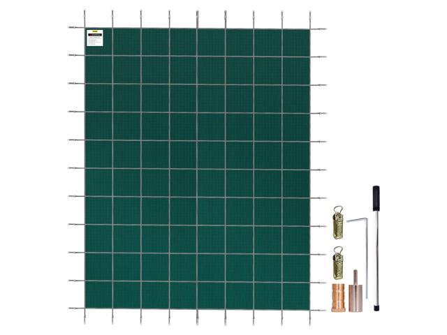 VEVOR Safety Pool Cover 18x32ft Rectangular In Ground Clean Winter Cover Mesh